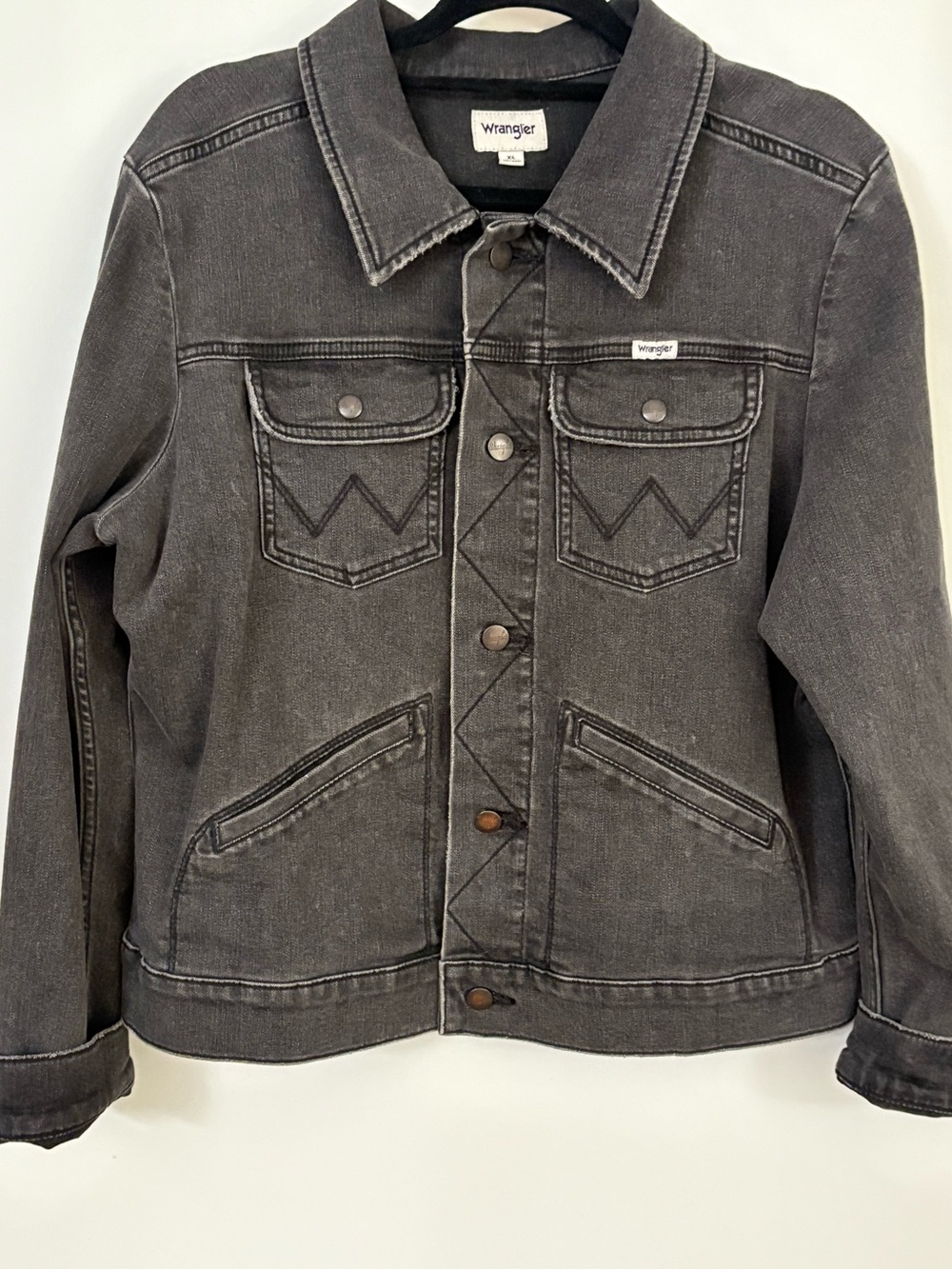 Wrangler Washed Black Denim Jacket